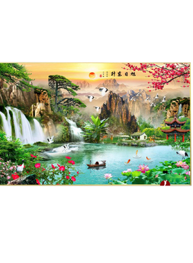 风景餐厅餐厅画画世纪晶瓷面简约