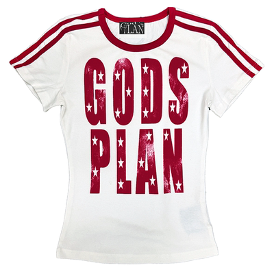 Godsplan上帝计划撞色印花短袖