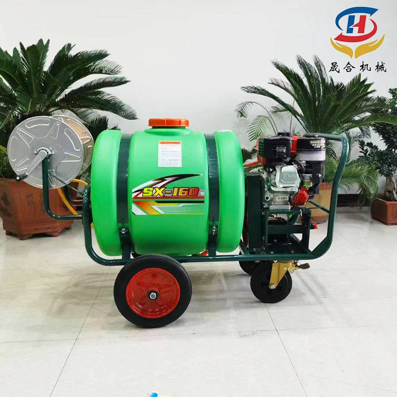 手推式打药机 四冲程高压果园大棚推车式打药机300升 电动打药机
