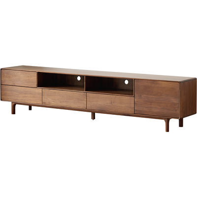 北美黑胡桃木电视柜2025新款