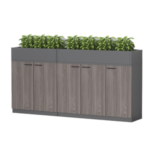 办公室木质文件柜花槽柜隔断柜资料柜矮柜落地收纳柜靠墙储物柜