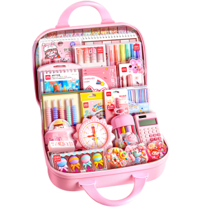 得力文具套装礼盒一年级入学准备必备新年生日礼物开学大礼包女孩学习用品小学生十岁女生幼儿园女童初中儿童