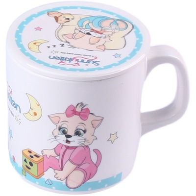 迪士尼防摔密胺卡通风儿童水杯