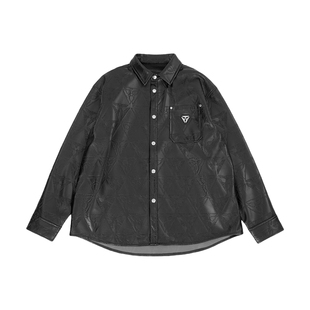 【重回1976】BOYLONDON春季情侣款街头复古PU皮衬衫外套N44002