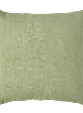 雪尼尔人字纹纯色抱枕套绿色靠枕