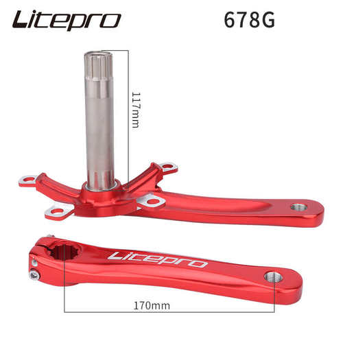 LP litepro折叠自行车中空一体曲柄小轮折叠车412/P8/JP8改装牙盘