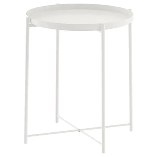 宜家格拉登托盘桌茶几边桌圆形沙发咖啡馆阳台小桌子紫色国内代购