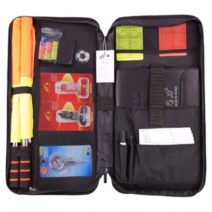 教练裁判包足球裁判工具包裁判用品套装红黄牌战术板挑边器巡边旗