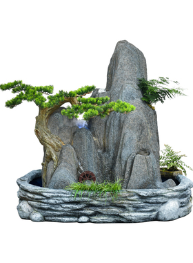 养鱼池庭院造景歆艺澜水泥玻璃钢