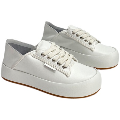 小白鞋厚底板鞋欧洲站真皮