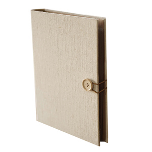 纽扣文艺麻布DIY活页手工相册本 复古毕业季创意PP插页式影集宝宝