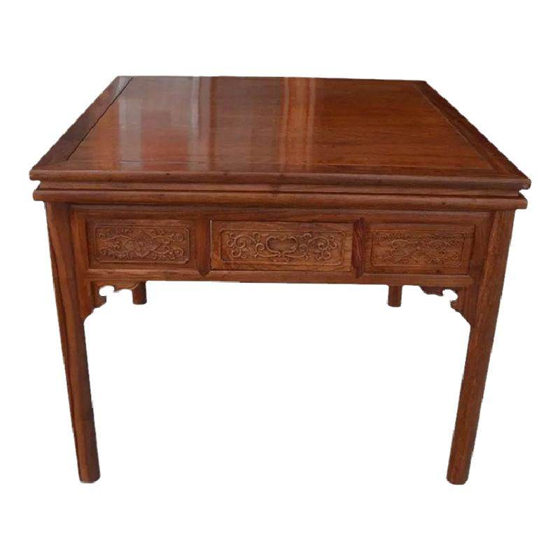 刺猬紫檀红木新中式全自动家用餐桌麻将桌两用麻将机静音豪华别墅