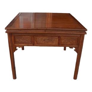 刺猬紫檀红木新中式全自动家用餐桌麻将桌两用麻将机静音豪华别墅