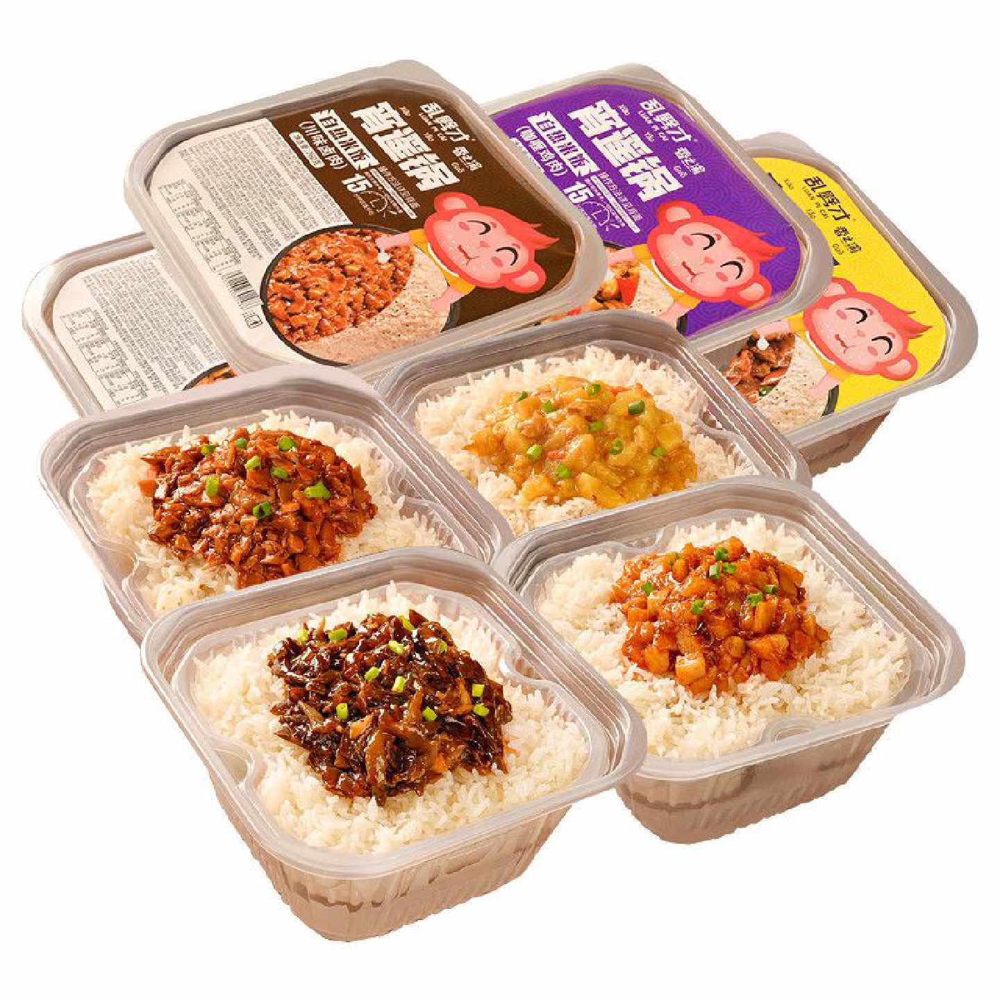 乱劈才自热米饭260g懒人即食方便米饭网红咖喱饭速食拌饭煲仔饭