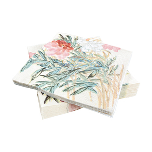 三层加厚国风印花餐巾纸餐桌纸餐垫国潮水墨画系彩色纸巾50张每盒