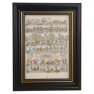 卡通音符复古装饰画摆件高级感油画摆台客厅玄关钢琴美欧式相框