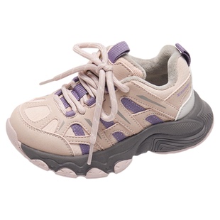 小米步女童运动鞋2025冬季款童鞋儿童二棉鞋子男童轻便加绒老爹鞋