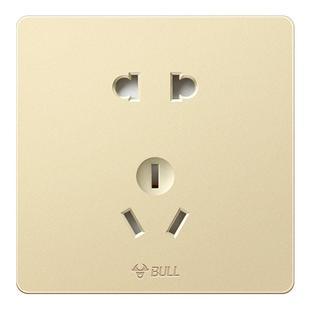 公牛开关插座面板家用86型USB带五孔二三插墙壁暗装g12香槟金墙插