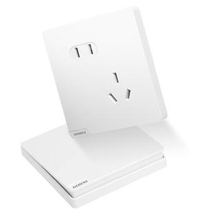 西门子开关插座面板皓彩雅白一开双控五孔USB空调16A家用暗装86型