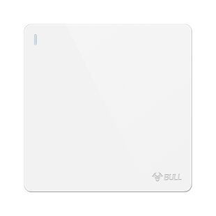 公牛中途开关一开多控86型暗装家用按钮插座面板奶油风g12暮雪白