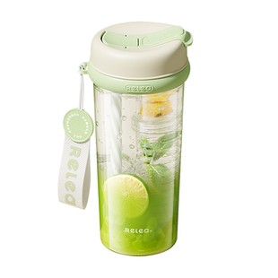 物生物吸管杯女生高颜值塑料茶水分离刻度tritan水杯2026新款杯子