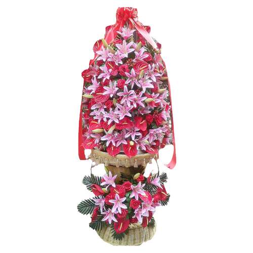清明仿真菊花扫墓花篮烈士纪念碑红色教育假花殡仪馆追悼祭奠花圈
