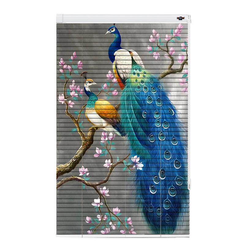 新中式印花铝合金窗帘卫生间浴室