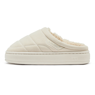 奥康秋冬季棉拖鞋女2025新款室内家居厚底保暖加绒防滑家用皮拖鞋