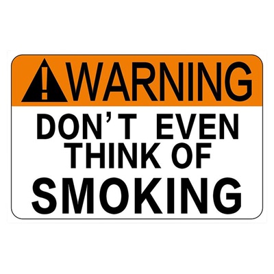 英文禁止吸烟标识牌pvc