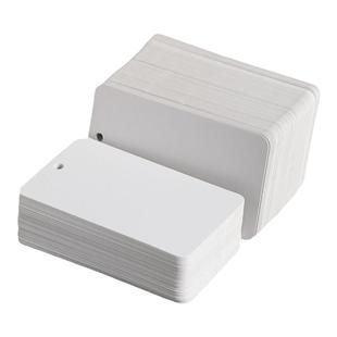 白色吊牌价格展示牌标签纸空白小卡片服装商标吊卡首饰珠宝挂绳饰品标价签仓库物料名字分类挂牌手写标签牌子