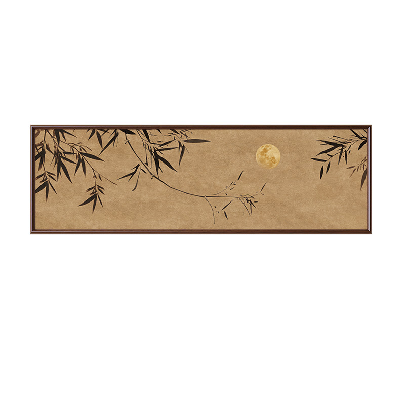 【新款7折】墨竹图茶室书房挂画