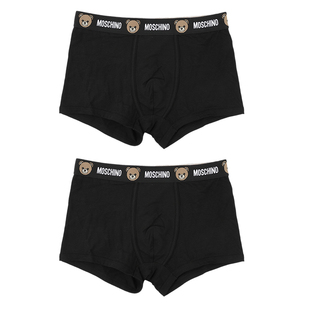 moschino/莫斯奇诺男士经典小熊2件装四角内裤 252V1A1302 4402