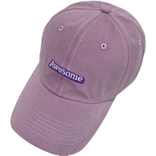 蔡小胖Awesome薄款防晒帽子女韩版棒球帽显脸小ins鸭舌帽夏季潮牌