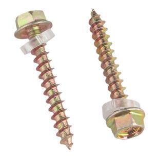 外六角华司带垫自钻螺丝铁彩锌尖尾木螺丝钉彩钢法兰面自攻螺钉M5