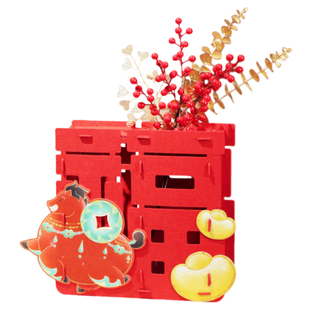 春节手工diy立体福字马摆件材料社区国风活动制作过年装饰布置新