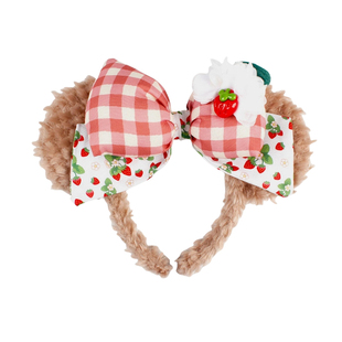 甜美可爱迪士尼发箍女2025新款游乐园拍照高颅顶毛绒洗脸发卡头饰