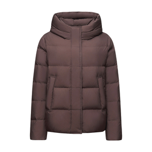 雪中飞2025冬新款女士短款连帽小个子羽绒服妈妈款大码厚款外套