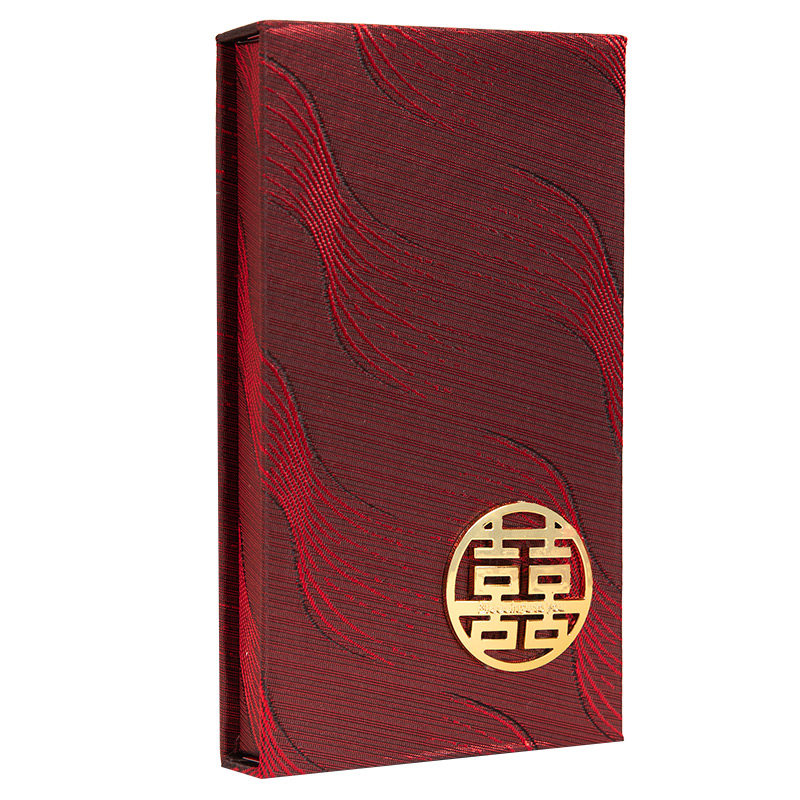 羽括「山河日月」万元礼金盒结婚高档喜字红包盒下车见面礼利是封