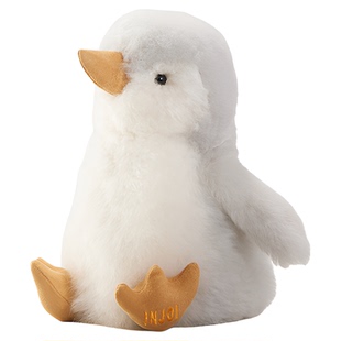 INJOI企鹅秘鲁真羊驼毛绒玩具柔软公仔阿贝贝儿童生日新年礼物