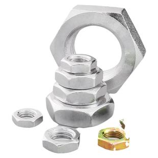 镀锌GB6172薄螺母GB6173细牙扁螺母幼牙薄型螺母螺帽M8M10M12-M36