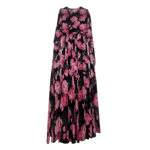 披肩式雪纺连衣裙碎花女装海边度假拍照好看的裙子气质印花沙滩裙