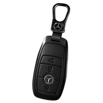 专用奔驰牛皮商务潮流钥匙套包扣