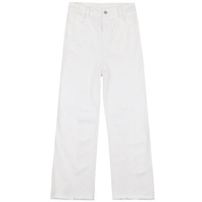 韩版白色哈伦裤萝卜老爹裤子