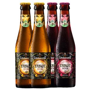 林德曼比利时进口精酿果啤塔洛桃子樱桃山莓250ml装女神聚会囤货