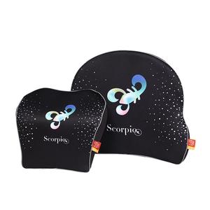 GiGi汽车腰靠记忆棉车用护腰垫星座卡通靠背腰枕座椅头枕腰靠套装