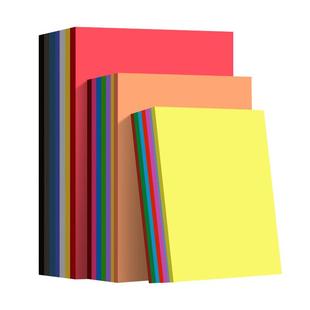 得力彩色硬卡纸手工卡纸A4儿童剪纸彩纸手工纸8k幼儿园制作材料小学生A3折纸学生美术绘画4K专用千纸鹤剪纸