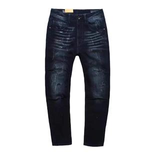 秋冬新款3D BAGGY牛仔裤男松垮裤ABLE JEANS潮流泼水洗破洞男长裤