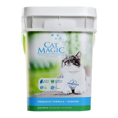 美国进口CatMagic喵洁客25磅矿石猫砂活性炭除臭抑菌低尘猫沙