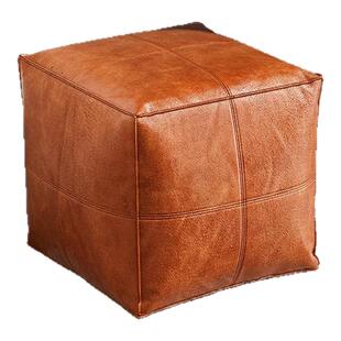 轻奢收纳皮墩旧衣服收纳凳子储物沙发凳可坐成人皮墩子坐垫收纳箱