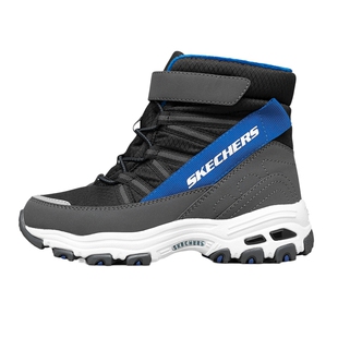 Skechers斯凯奇绒绒靴儿童防滑雪地靴冬季童鞋男童加厚保暖大棉鞋